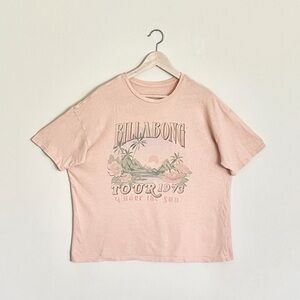 Billabong Under The Sun Retro Tour Peach Oversized T Shirt Women’s size Small